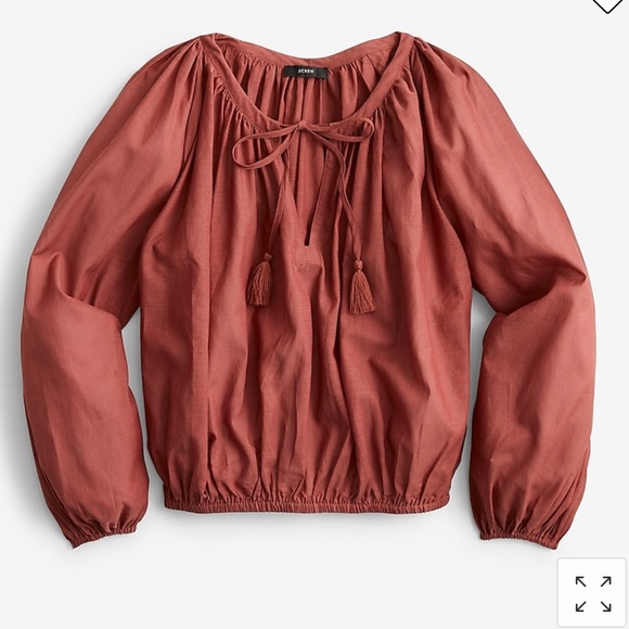 J. Crew tassel tie front crop top size small NWT - Picture 1 of 5